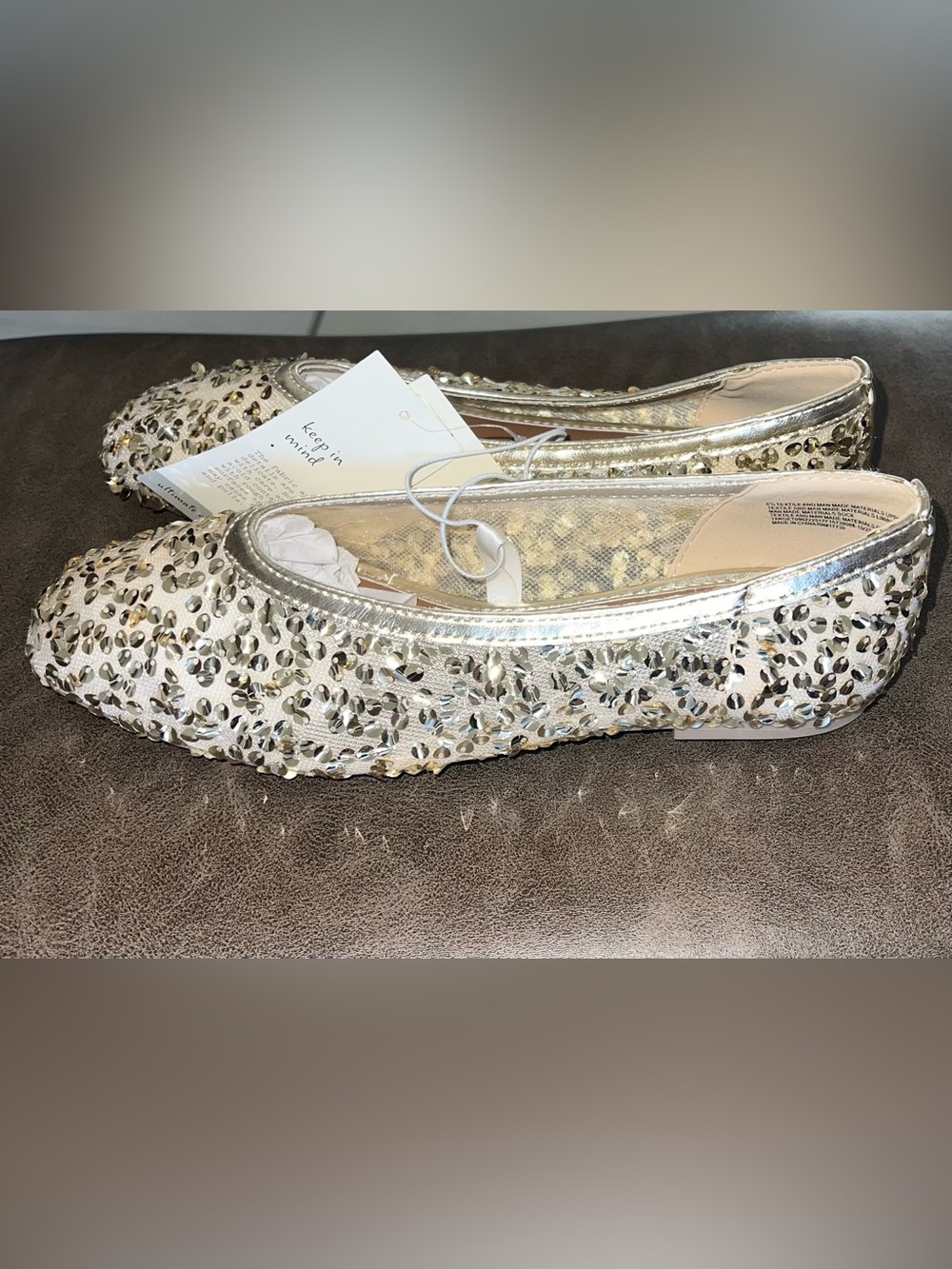 NWT A New Day Women Sammie Shoes with Memory Foam Insole - Champagne - Picture 5 of 8